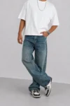 Blue Grain Theory Loose Straight Fit Jeans