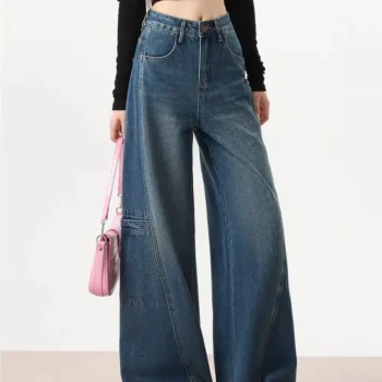 Blue Bare Minimum Wide Leg Jeans